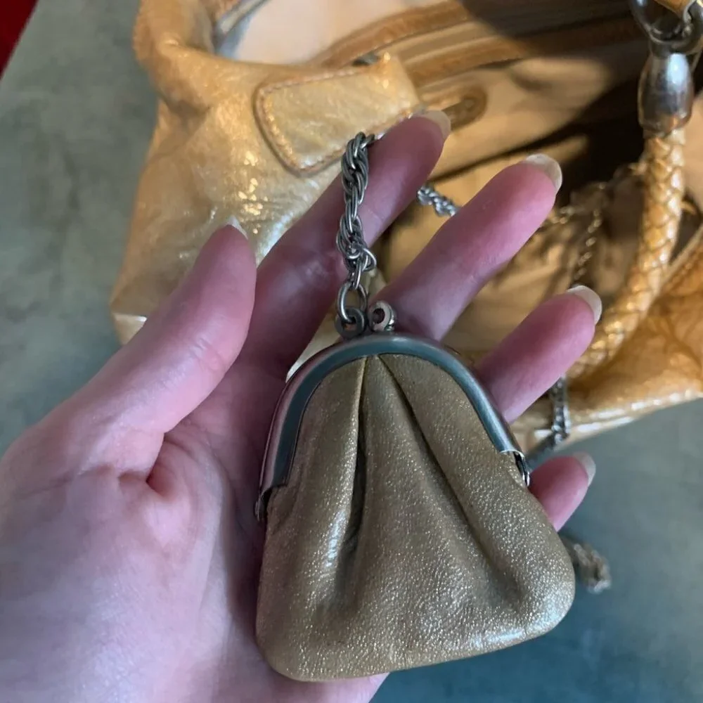 Botkier Gold Medium Size Hobo Bag Coin Purse